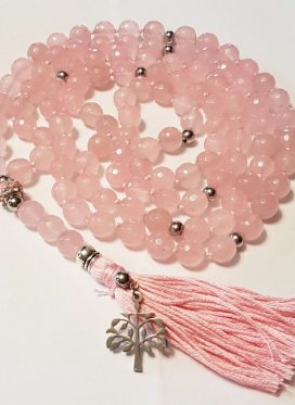 Malas de Agata Facetado Rosa 10 mm