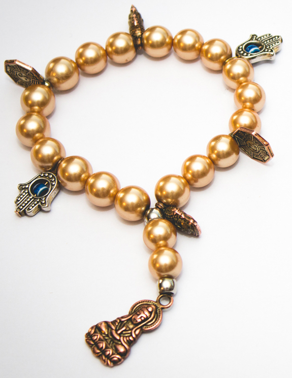 Pulsera Perla Dorado 8mm en sintonía con las emociones