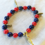 Pulsera Coral/Lapislázuli  8 mm
